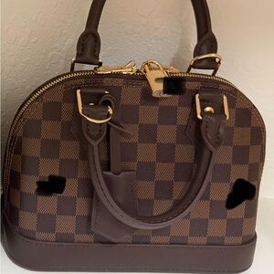 Brown checkered Bag - flash sale price is firm
